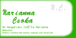 marianna csoka business card