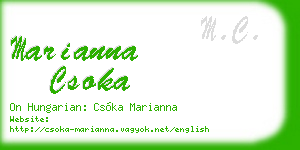 marianna csoka business card